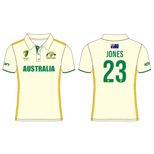 TEST MATCH SS PLAYING SHIRT - O50 NZ TOUR & O55's SA TOUR ONLY - CAM