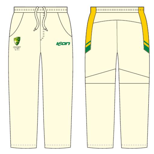 TEST PLAYING PANTS - O50 NZ TOUR  & O55's SA TOUR ONLY - CAM