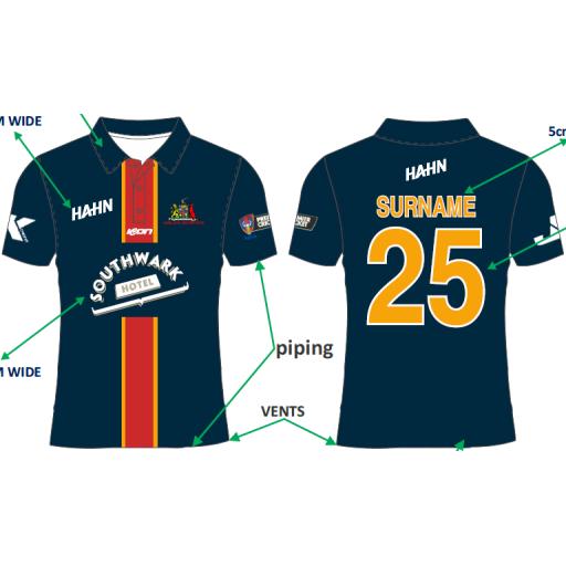 SENIOR MENS COLOURED PLAYING SHIRT (ACC) - SHORT SLEEVE